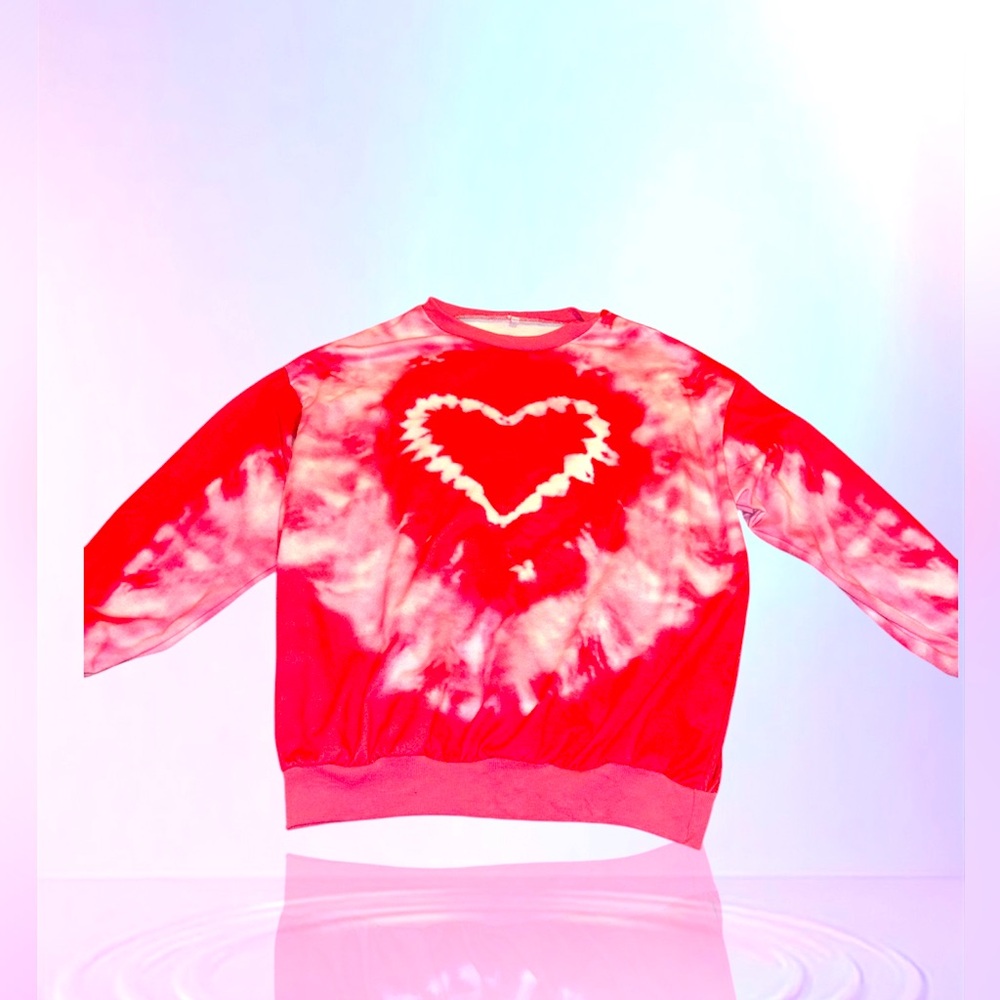 SHEIN Girls Pink Tie-Dye Sweatshirt - sz S